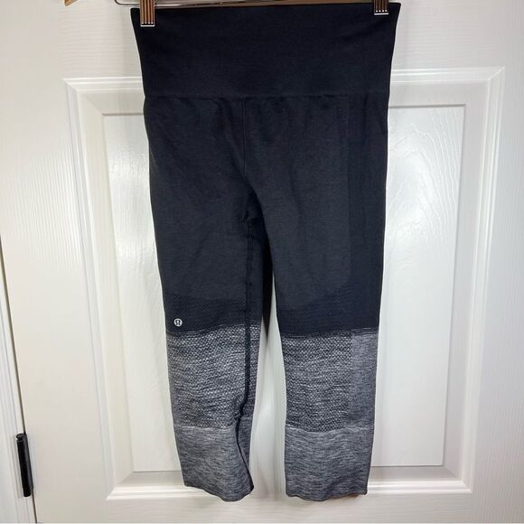 Lululemon Seamlessly Street Crop Hombre Black Grey Size Small - Picture 7 of 9